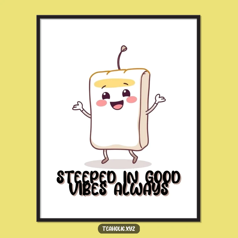 Funny Free Printable Teabag Art: Lively Jigging Downloadable Decor, Perfect DIY Gift!