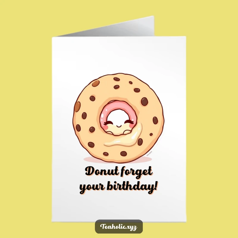 Free Printable Birthday Card: Donut Cookie Wink - Funny Downloadable Gift