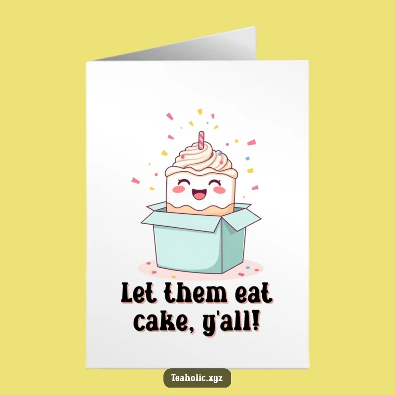 Free Printable Birthday Card: Funny Cake Surprise Design for a Sweet Celebration!