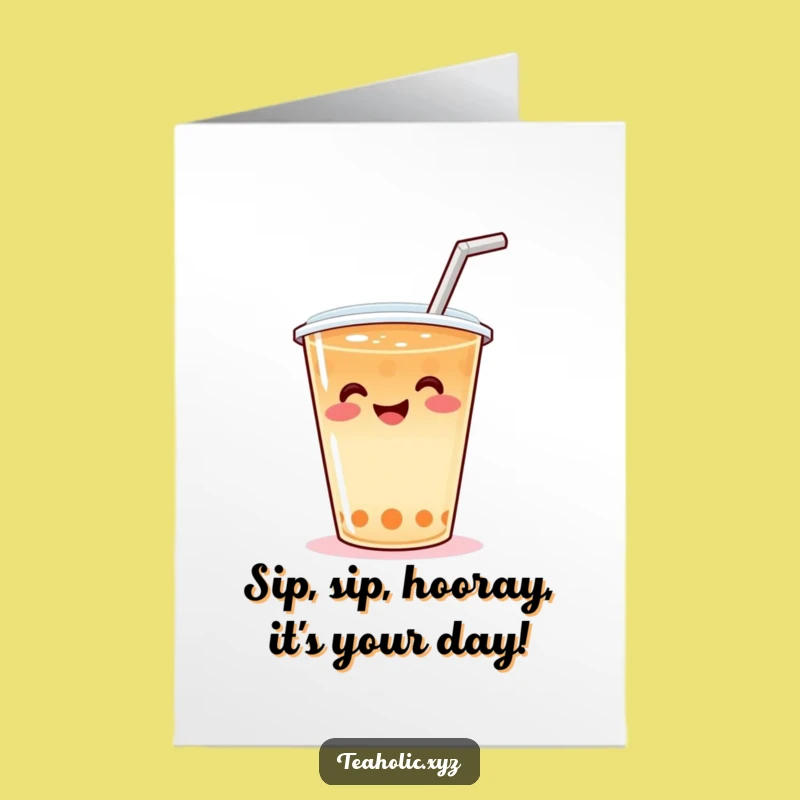 Free Printable Birthday Card: Funny Wiggling Tea Cup - Hilarious Downloadable Gift