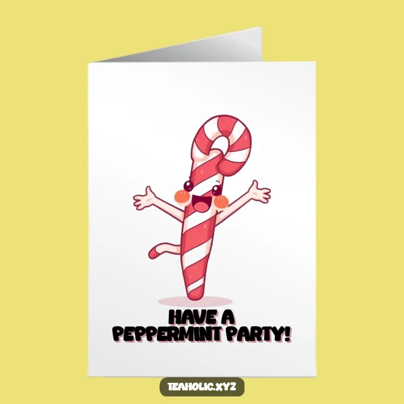 Free Printable Birthday Card: Joyful Candy Cane Cartwheel For A Sweet Downloadable Gift