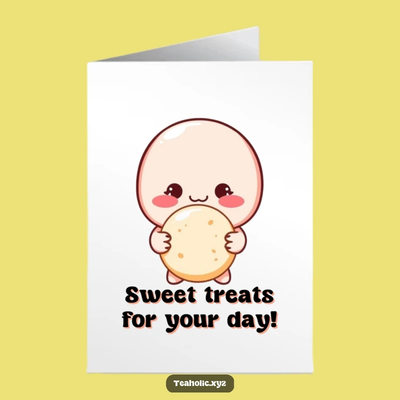 Free Printable Birthday Card: Shy Macaron Offers Cookie for a Sweet, Funny Gift!