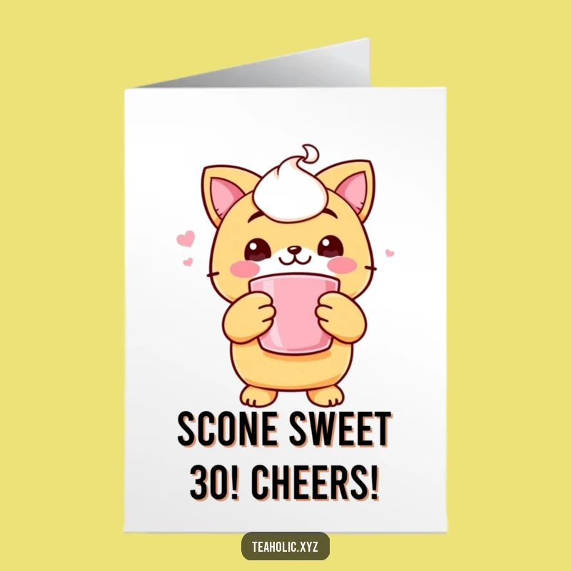 Free Printable Birthday Card: Cozy Scone Hug - Downloadable Warm Gift