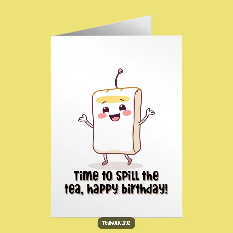 Free Printable Teabag Birthday Card: Jig Your Way to Laughter with this Funny Downloadable Gift!