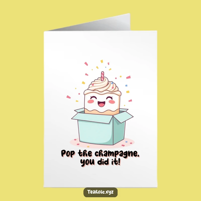 Free Printable Congrats Card: Celebrate with a Funny Cake Pop-Up Surprise!