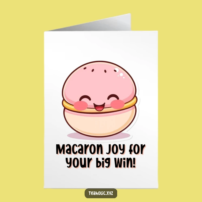 Free Printable Congrats Card: Cheerful Macaron - Joyful DIY Downloadable Gift
