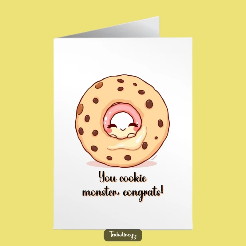 Free Printable Congrats Card: Donut Cookie Wink - Funny Downloadable Gift
