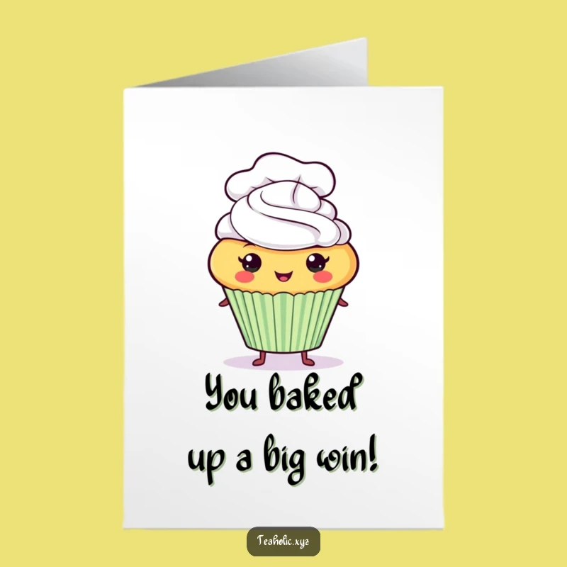Free Printable Cupcake Congrats Card: Chef's Compliments for Success - Funny Downloadable Gift!