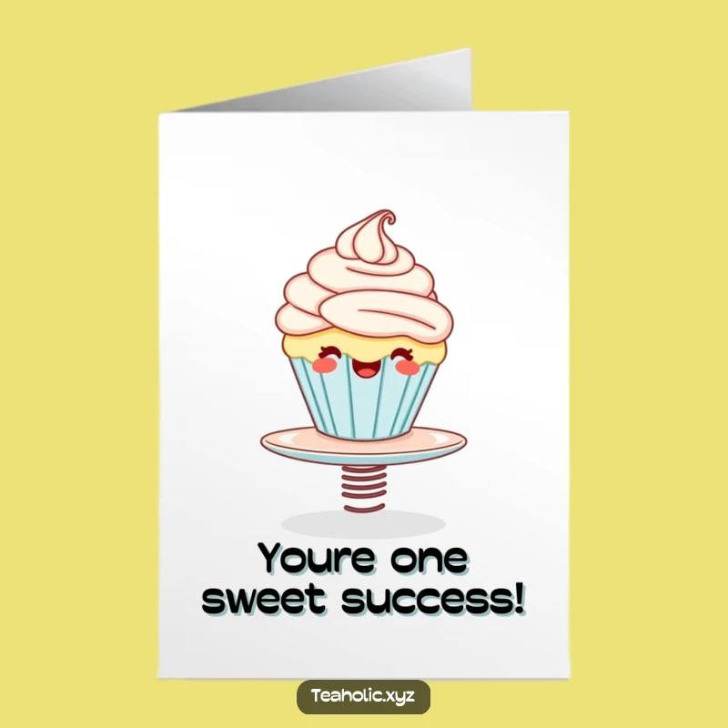 Free Printable Cupcake Congrats Card: Hilarious Bouncing Downloadable Success