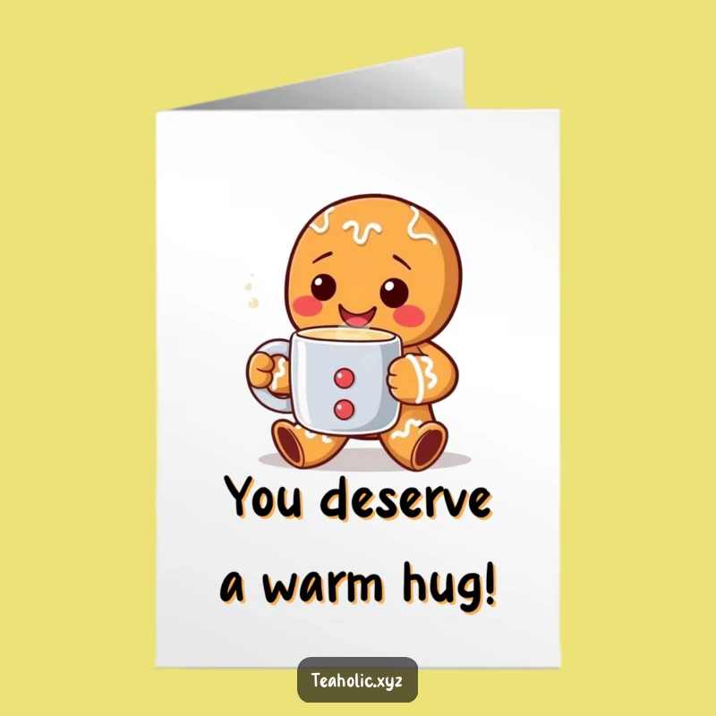 Free Printable Gingerbread Man Card: Humorous Downloadable Gift for Big Congrats