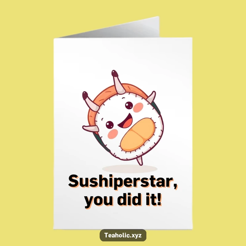Free Printable Sushi Congrats Card: Hilarious Downloadable for Nimble Achievements