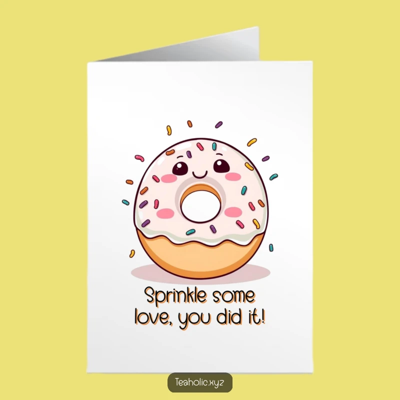 Free Printable Donut Congrats Card: Rain Joyful Smiles with this Funny Downloadable Gift!