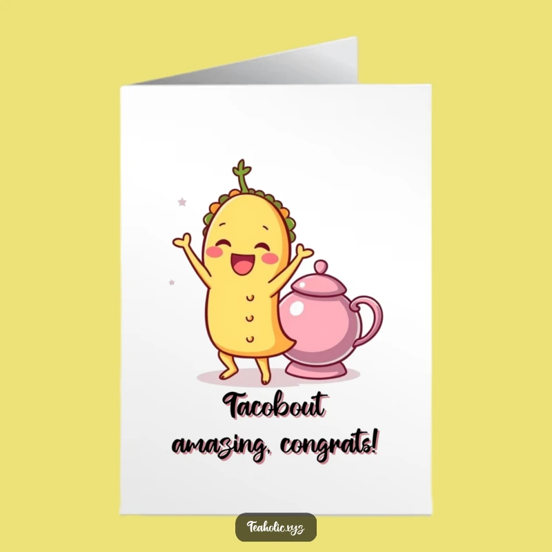 Free Printable Funny Taco Congrats Card - Fiesta Downloadable Gift for Big Achievements