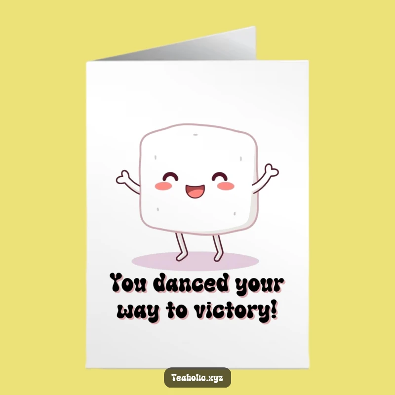 Free Printable Sugar Cube Dance Congrats Card: Humorous Downloadable Gift