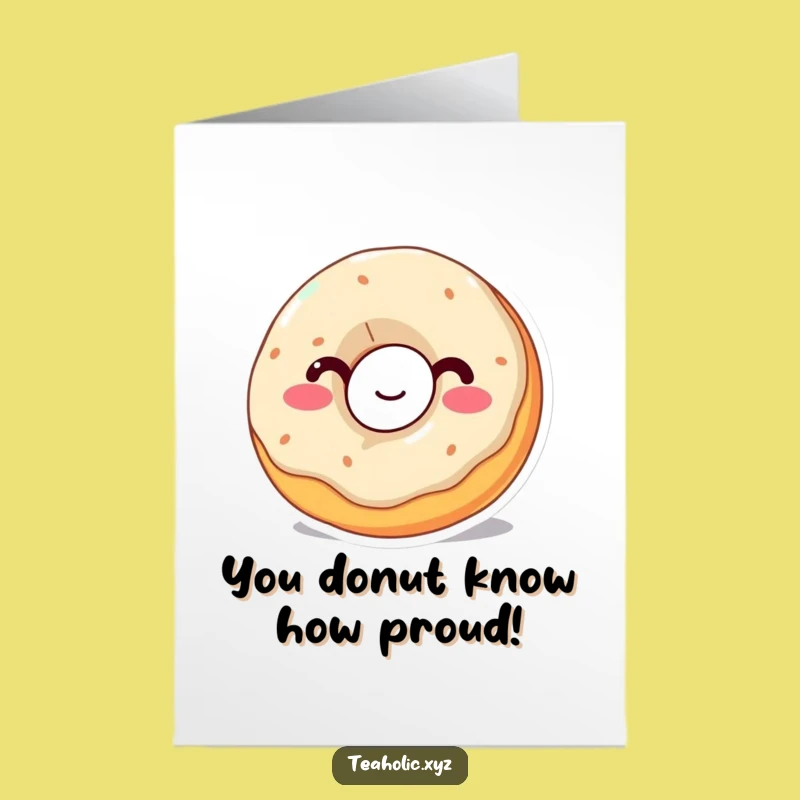 Free Printable Donut Congrats Card: Wobbly Sip of Success Celebration Download