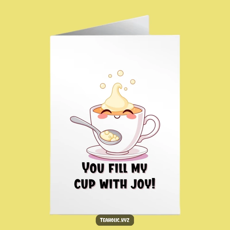 Free Printable Congrats Card: Teacup's Bubble Overflow - Funny Downloadable Gift!
