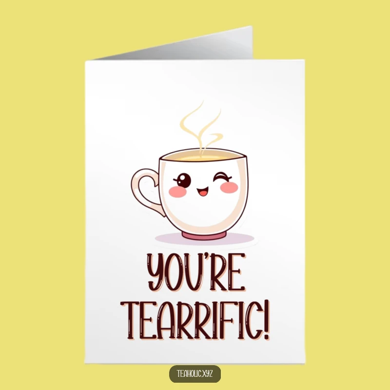 Free Printable Congrats Card: Pouring Teacup, Funny Downloadable Achievement Gift