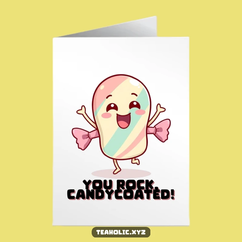 Free Printable Congrats Card: Dancing Candy, Joyful & Funny Downloadable for Celebrations