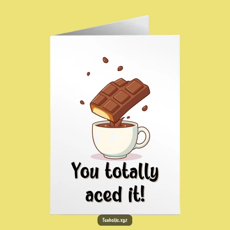 Free Printable Congrats Card: Chocolate Bar Somersault - Funny Downloadable