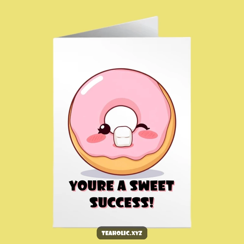 Free Printable Congrats Card: Winking Donut, Sugar Cube Balance Gift for Sweet Wins