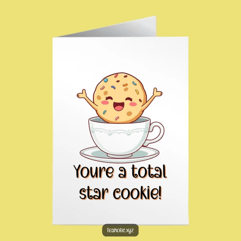 Free Printable Congrats Card: Jumping Cookie - Funny Downloadable Celebration