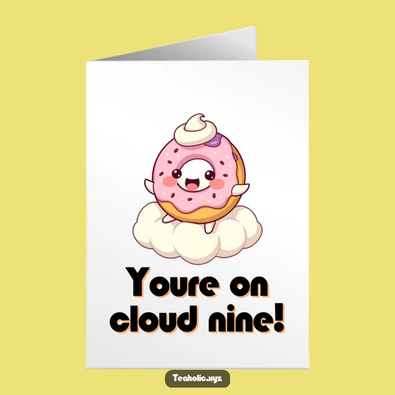 Free Printable Congrats Card: Donut's Cloud Celebration - Funny Downloadable Gift!
