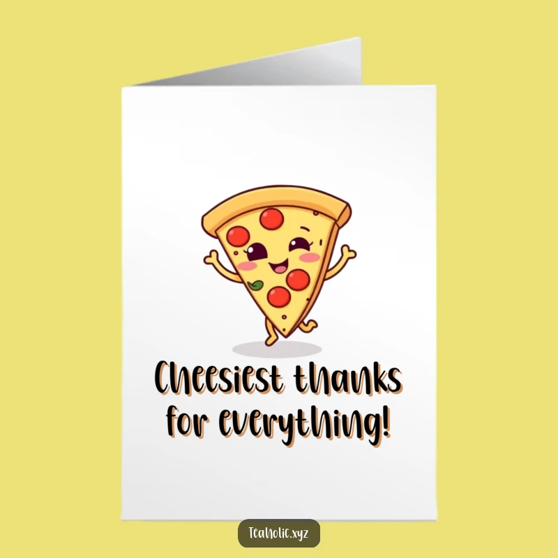 Free Printable Thank You Card: Pizza Dance - Fun DIY Downloadable Gift