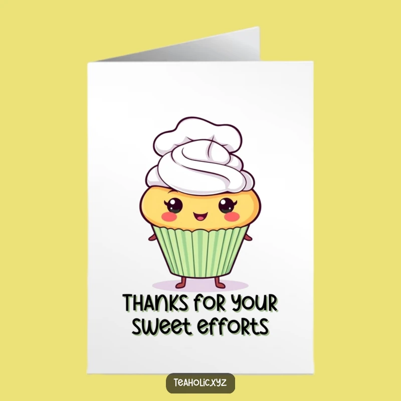 Free Printable Cupcake Thank You Card: A Chef's Thanks - Funny Downloadable Gift!