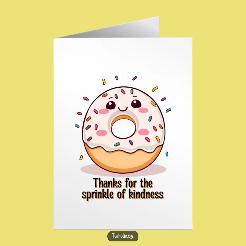 Free Printable Donut Thank You Card: Express Gratitude with Funny Sprinkles Downloadable Gift!