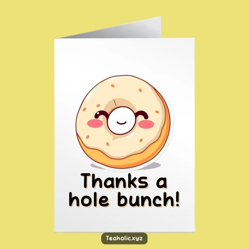 Free Printable Donut Thank You Card: Wobbly Sip for Sweet Appreciation Gift