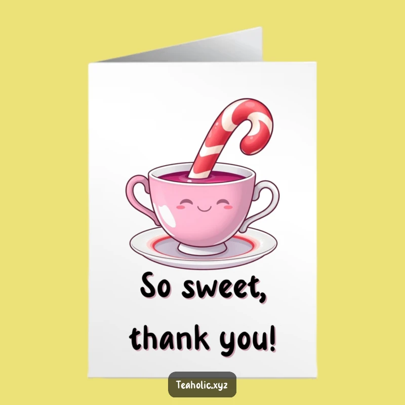 Free Printable Funny Candy Cane Thank You Card - Charming Downloadable Gift for Gratitude