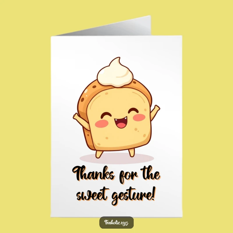 Free Printable Scone Thank You Card: Bouncing Creamy Thanks for Sweet Gift