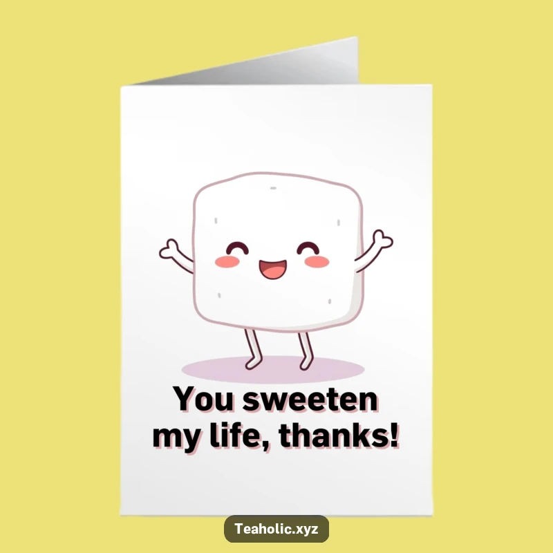 Free Printable Sugar Cube Dance Thank You Card: Funny Downloadable Gift
