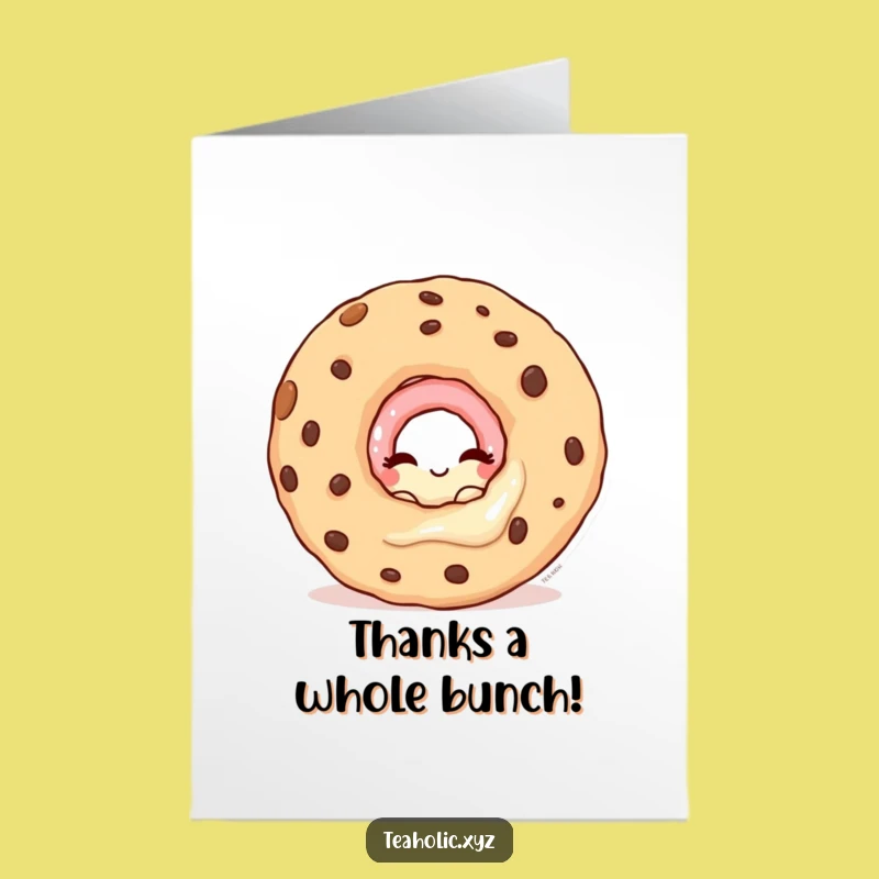 Free Printable Thank You Card: Donut Cookie Wink - Funny Downloadable Gift