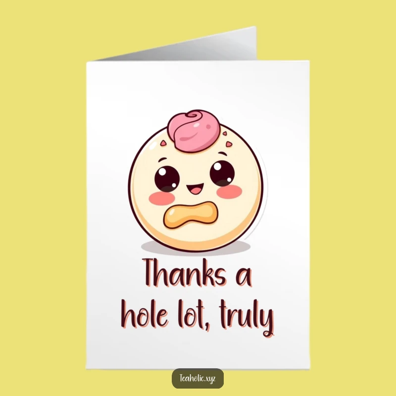 Free Printable Thank You Card: Donut's Delightful Bite - Easy Download Gift