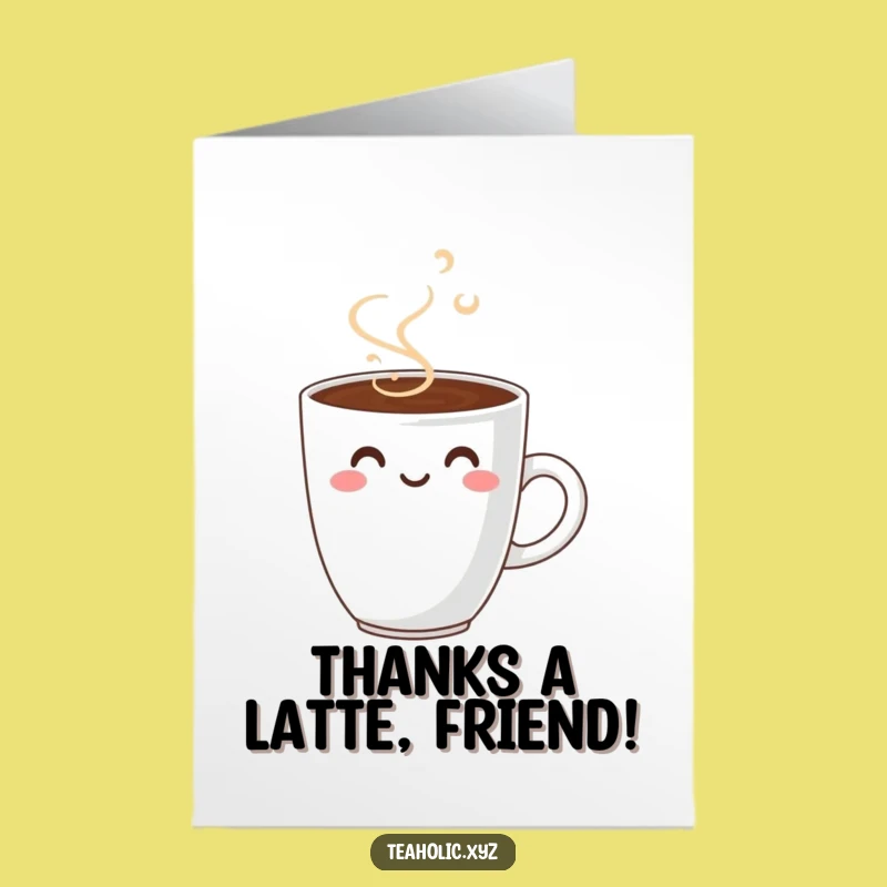 Free Printable Thank You Card: Funny Coffee Cup Design to Express Gratitude!