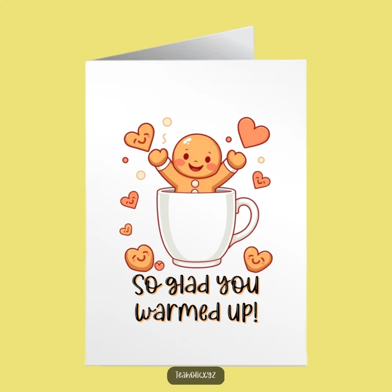 Free Printable Thank You Card: Gingerbread Man, Warm Downloadable Gift for Heartfelt Gratitude