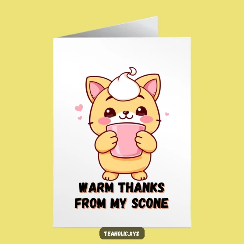 Free Printable Thank You Card: Scone's Warm Sip - Easy Download