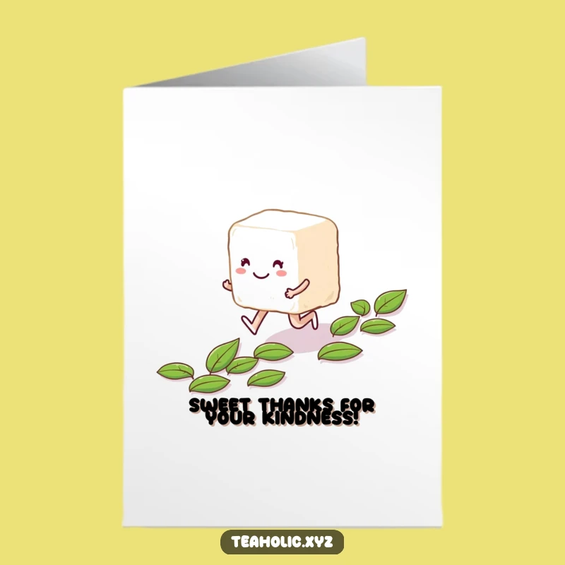 Free Printable Thank You Card: Skipping Sugar Cube Shows Sweet Thanks!