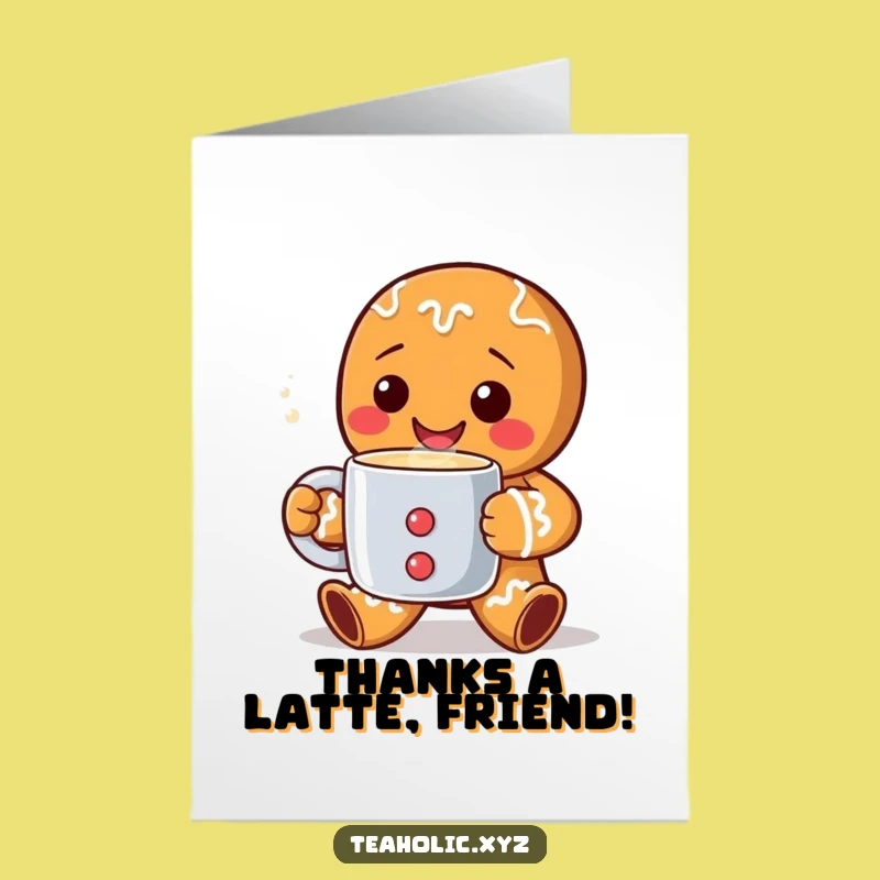 Free Printable Gingerbread Man Thank You Card: Humorous Downloadable Gift