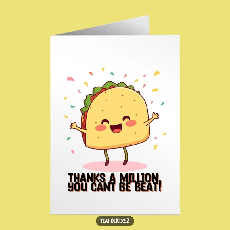 Free Printable Thank You Card: Dancing Taco - Funny Downloadable Gratitude