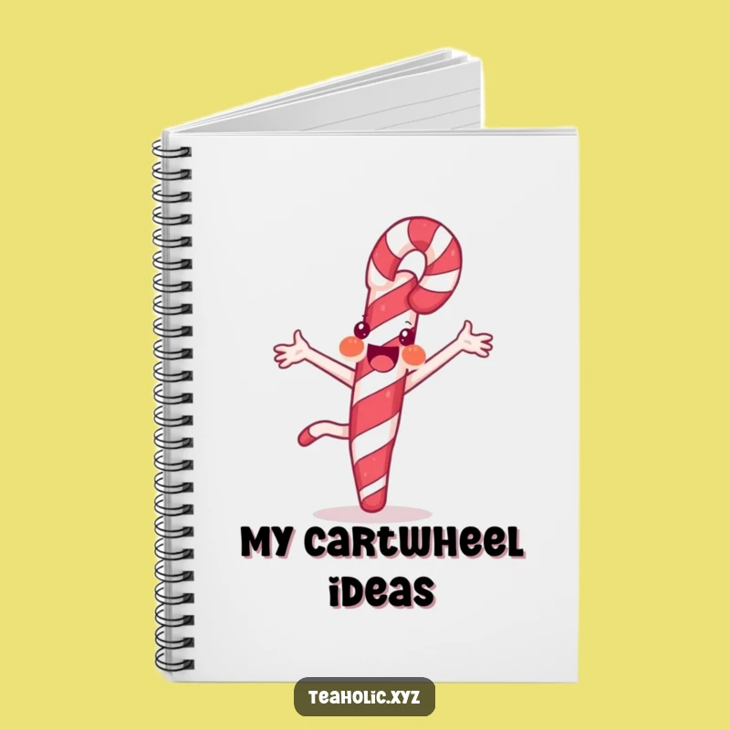 Funny Candy Cane Notebook: Joyful Cartwheeling Treat for Ideas