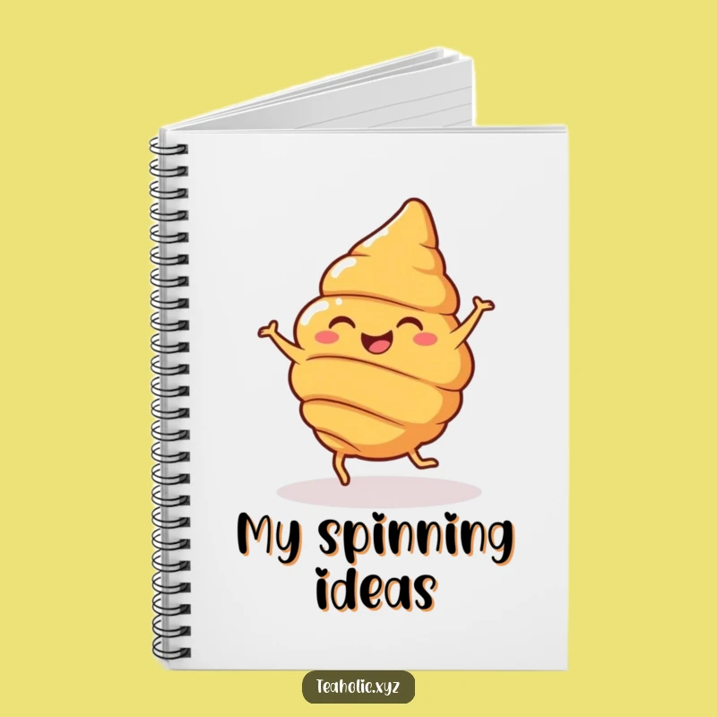 Funny Croissant Spin Notebook: Cheerful Pastry Journal, Great Funny Gift for Notes
