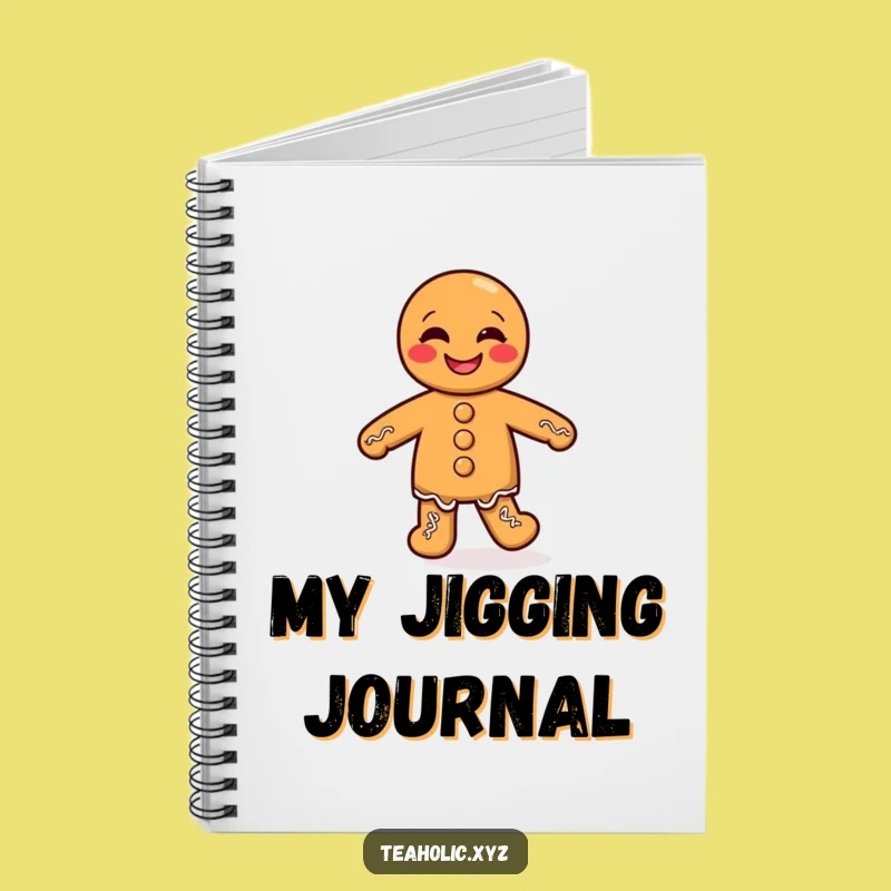 Funny Gingerbread Man Notebook: Giggling Jigging Cookie for Notes