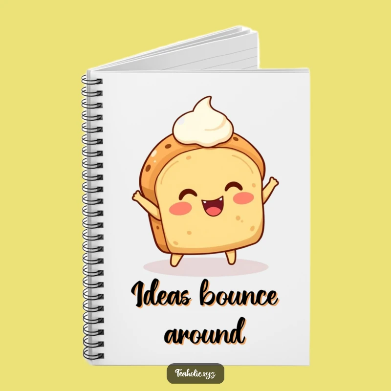 Funny Scone Bouncing Notebook - Jot Down Joyful Ideas!