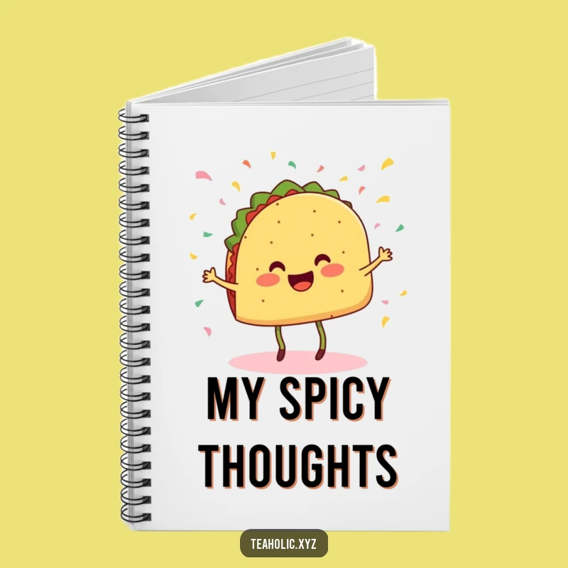 Funny Taco Notebook - Cheerful Dancing Taco, Journal for Fiesta Fans