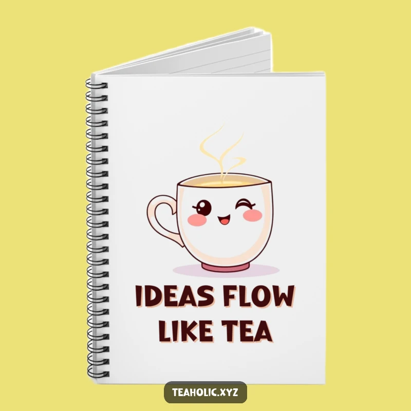 Funny Teacup Notebook: Jot Down Warm Thoughts with a Pouring Pal