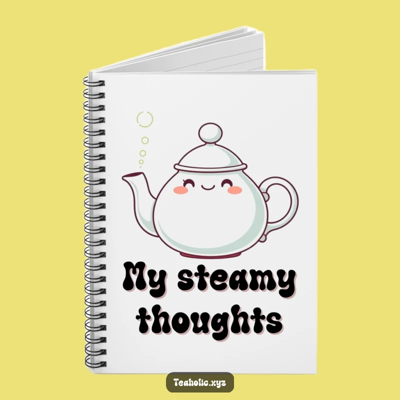 Funny Teapot Puff Notebook: Cute Character Journal, Perfect Humorous Gift!