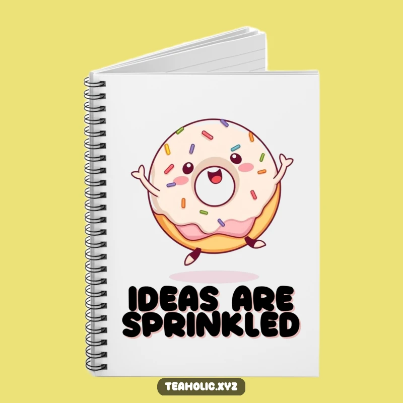 Funny Donut Jump Notebook: Happy Donut Journal, Great Funny Gift for Notes