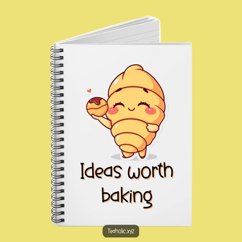 Funny Croissant Wink Notebook: Pastry Pal Notes - Ideal Funny Gift for Writers